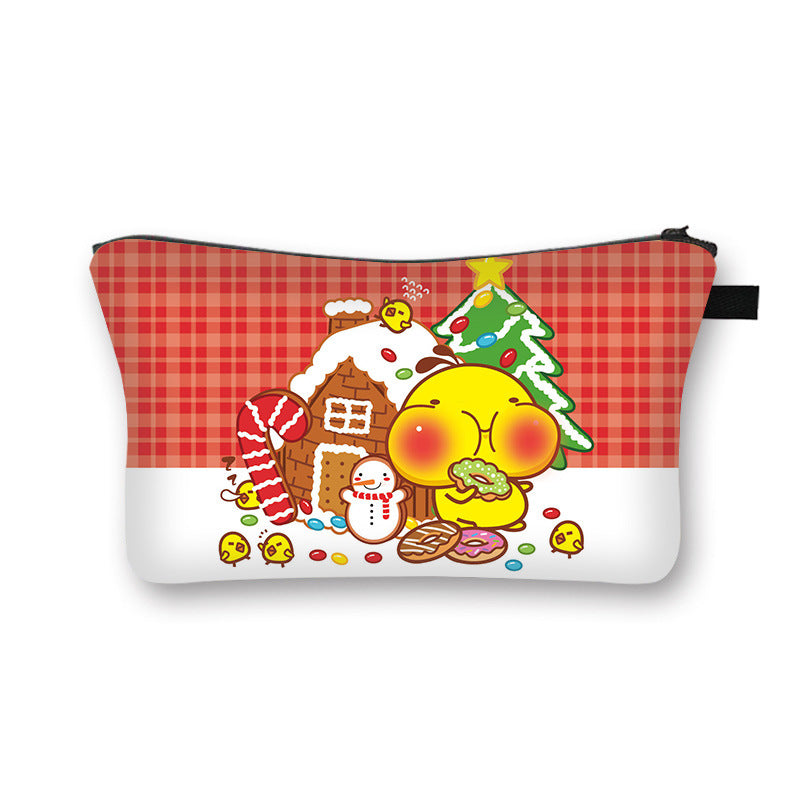 Wholesale Christmas Makeup Bags with Large Capacity Polyester Storage Bags